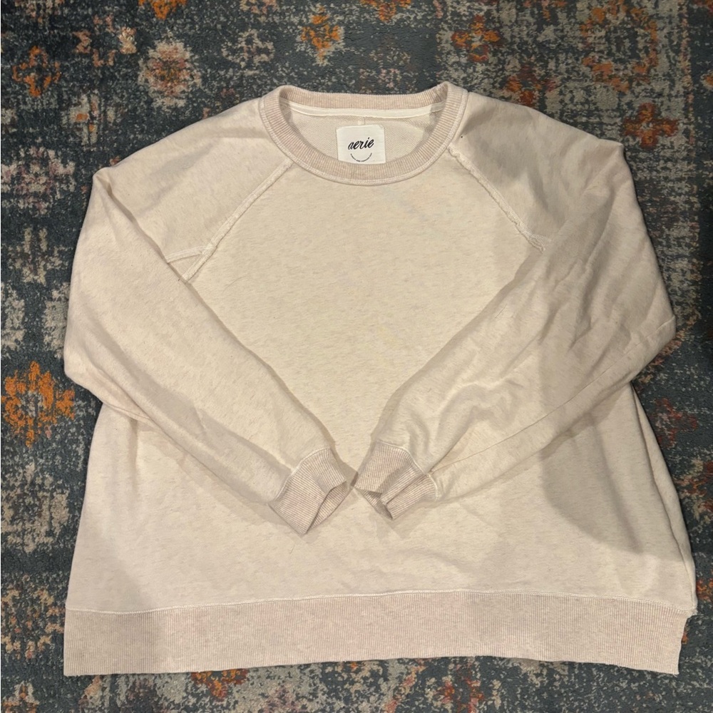 aerie Soft Crewneck Sweatshirt - Ivory